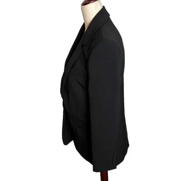 Madewell Womens $178 Single Breasted Blazer Black Size 00 NO072